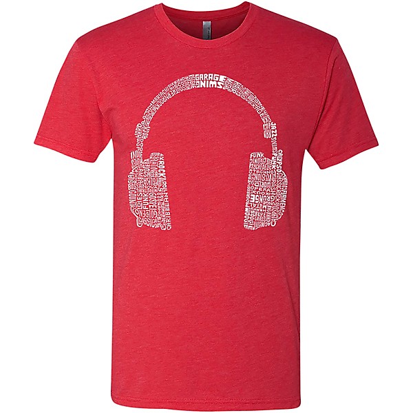 LA Pop Art Headphone Red T-Shirt XX Large