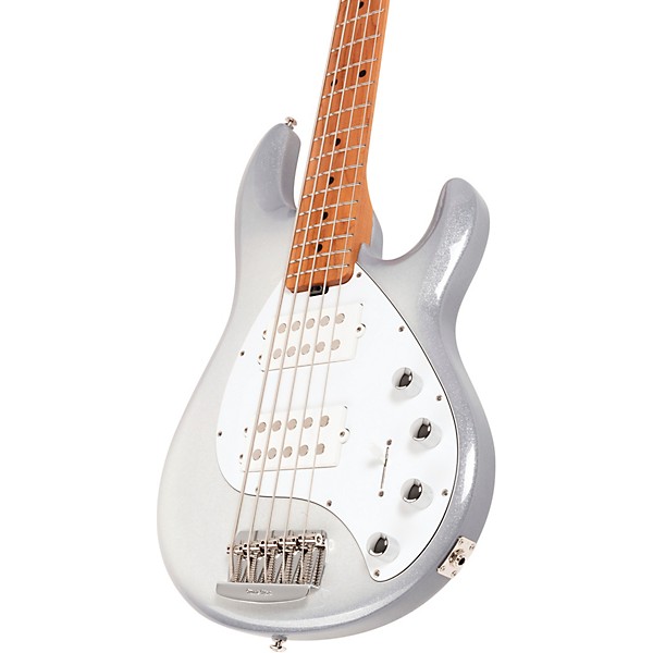 Open Box Ernie Ball Music Man StingRay5 Special HH Maple Fingerboard Electric Bass Level 2 Snowy Night 194744927492