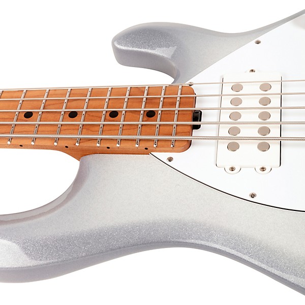 Open Box Ernie Ball Music Man StingRay5 Special HH Maple Fingerboard Electric Bass Level 2 Snowy Night 194744927492