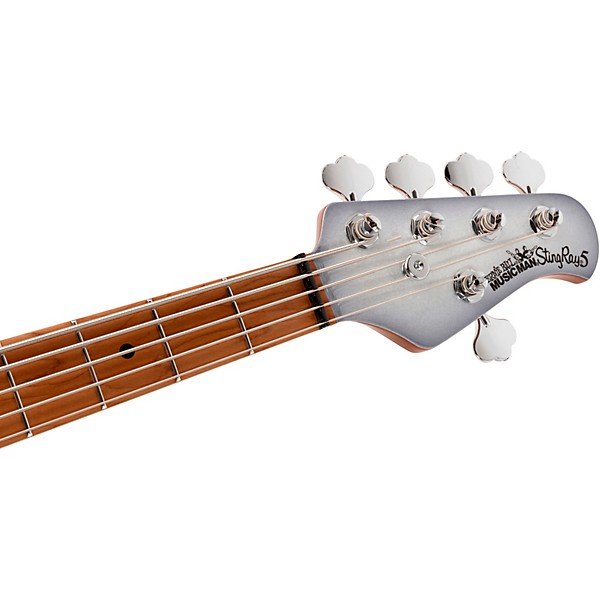 Open Box Ernie Ball Music Man StingRay5 Special HH Maple Fingerboard Electric Bass Level 2 Snowy Night 194744927492