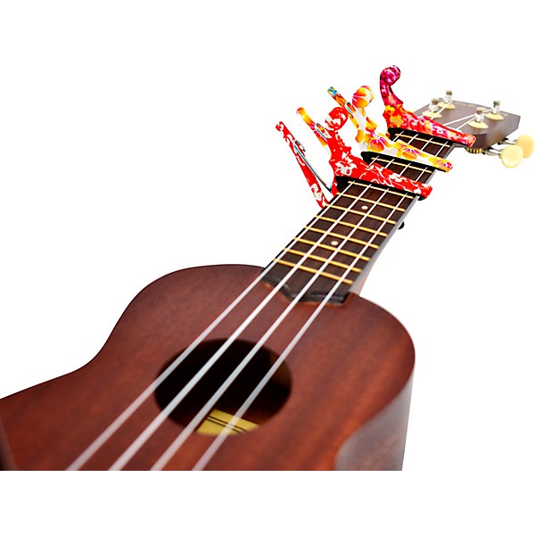 Kyser Quick-Change Ukulele Capo - Red Hibiscus