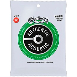 Martin MA540S Marquis Phosphor Bronze Light Authentic Silked Acoustic Guitar Strings