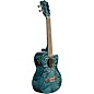 Lanikai QM-CET Quilted Maple Tenor with Kula PreampAcoustic Electric Ukulele Transparent Blue