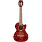 Lanikai QM-CET Quilted Maple Tenor with Kula PreampAcoustic Electric Ukulele Transparent Red thumbnail