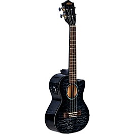 Lanikai QM-CET Quilted Mapl... Lanikai QM-CET Quilted Maple Tenor with Kula PreampAcoustic Electric Ukulele Transparent Black