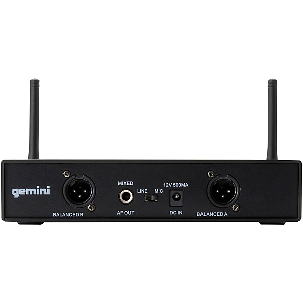 Gemini UHF-6200HL Dual Headset With Detachable Lavalier Wireless System, 512-537.5mHz