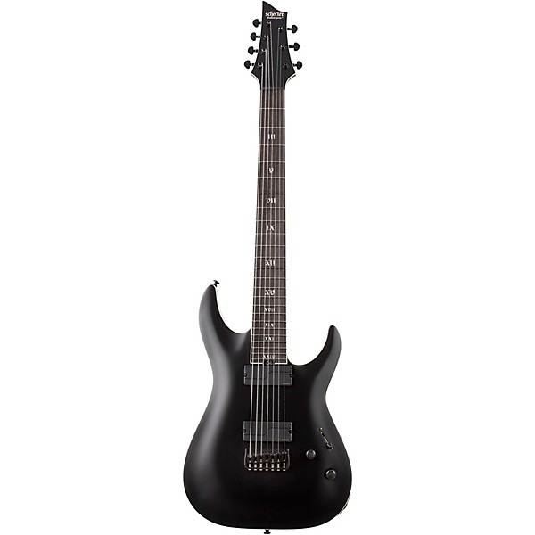 Schecter Guitar Research C-7 SLS Elite Evil Twin 7-String Electric Guitar Satin Black