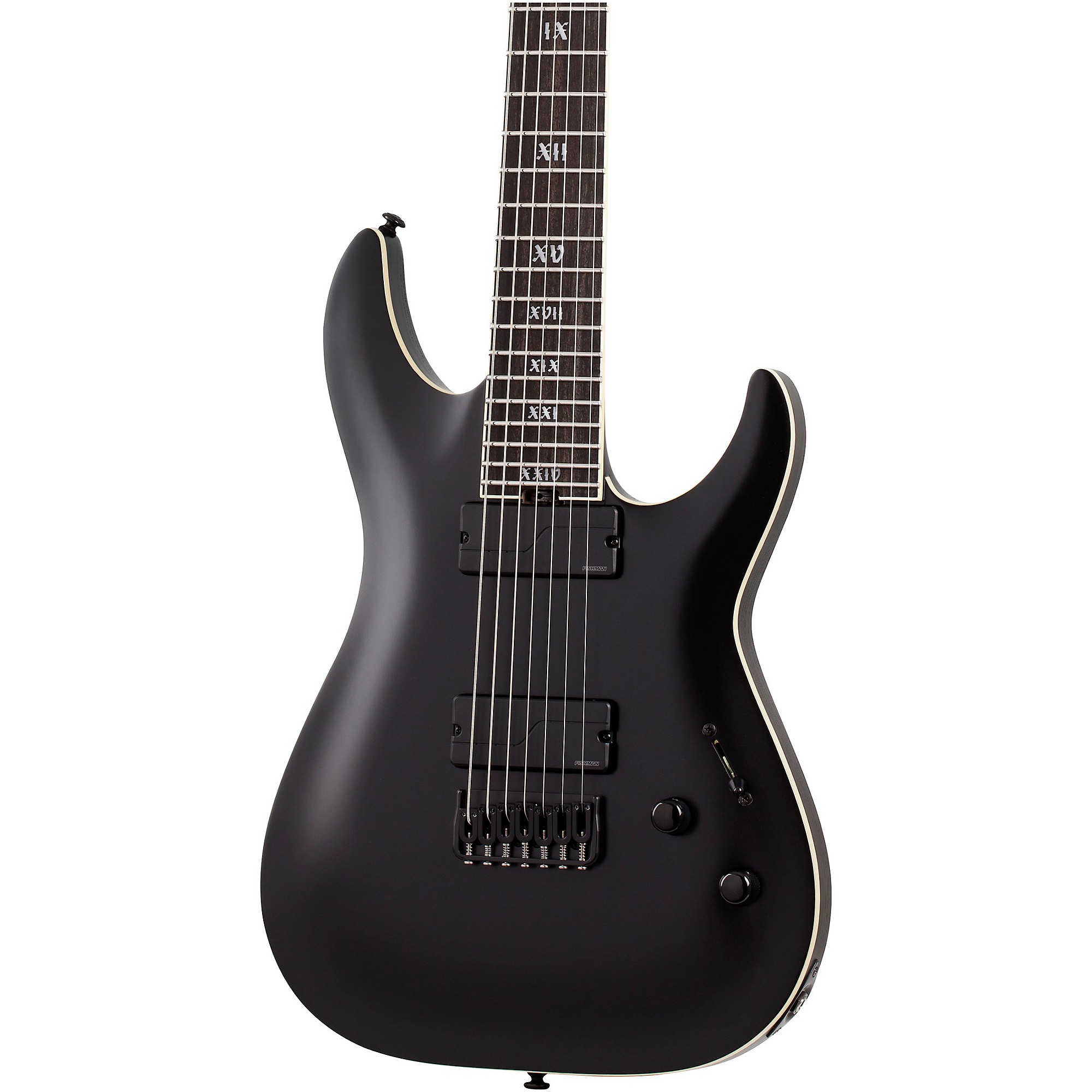 Schecter Guitar Research C-7 SLS Elite Evil Twin 7-String Electric Guitar  Satin Black