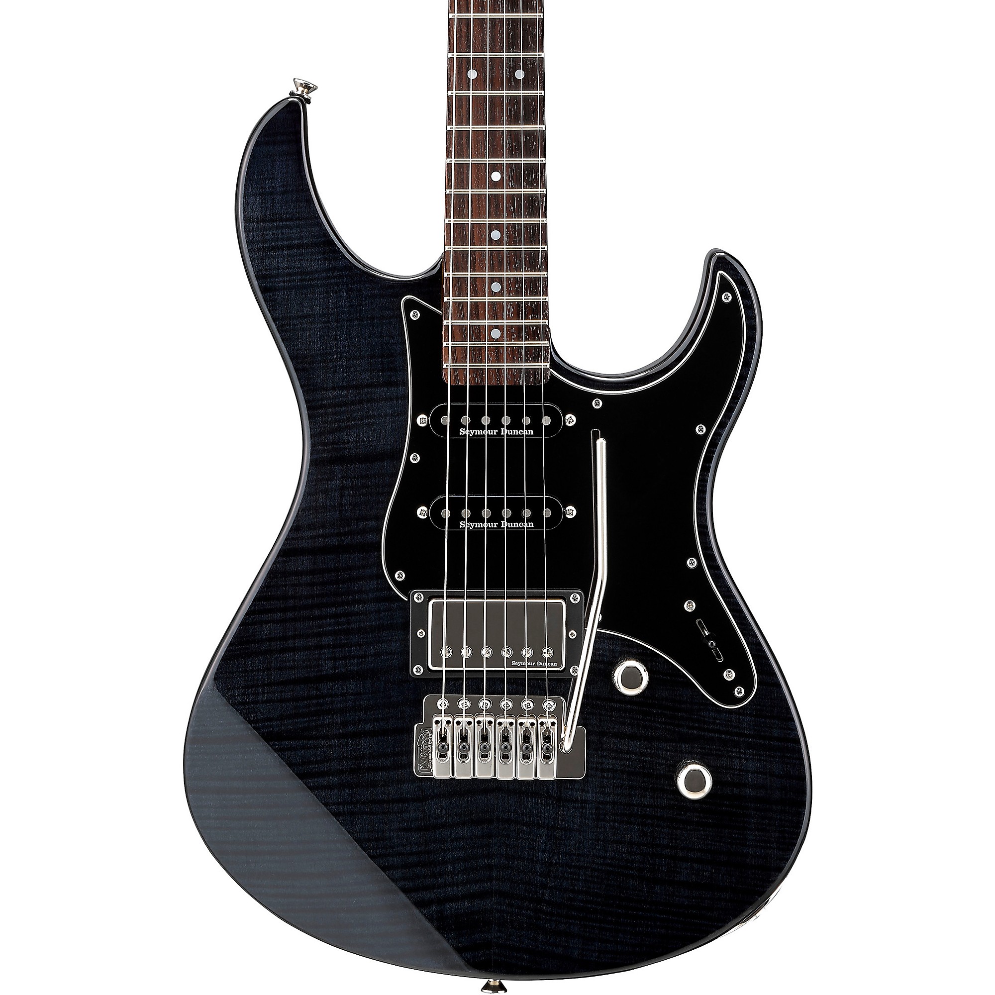 Yamaha Pacifica 612VII Flame Maple Electric Guitar Transparent Black