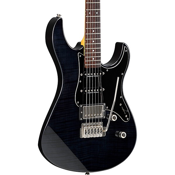 Yamaha Pacifica PAC612VIIFM Flame Maple Electric Guitar Transparent Black