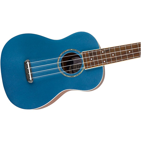 Open Box Fender Zuma Concert Ukulele Walnut Fingerboard Level 2 Lake Placid Blue 194744807176