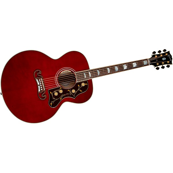 Gibson SJ-200 Standard Acoustic-Electric Guitar Wine Red