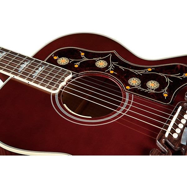Gibson SJ-200 Standard Acoustic-Electric Guitar Wine Red