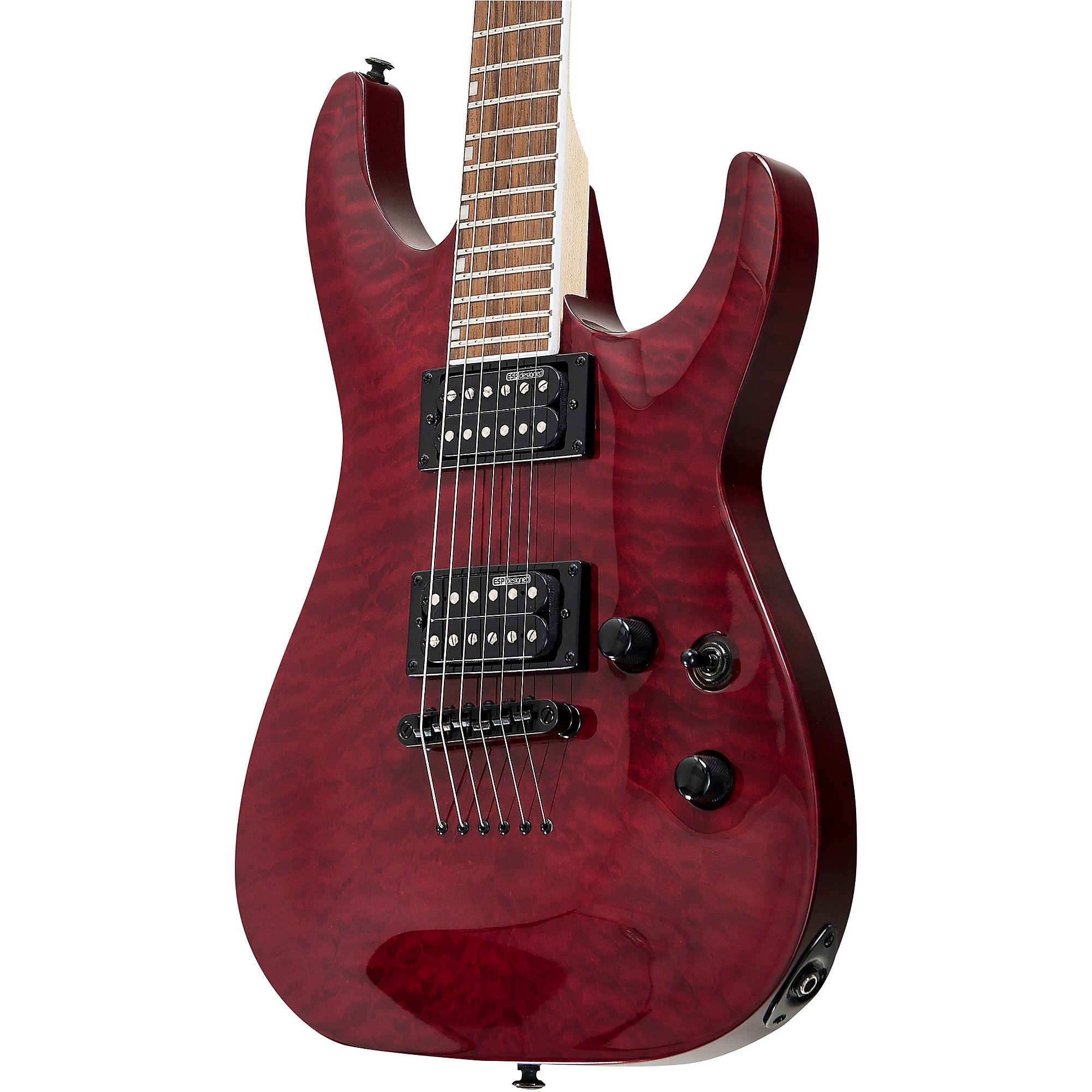 ギター ESP MA-200NT ESP LTD MH-200QM NT Electric Guitar See-Thru Black Cherry | Guitar