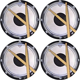 AIM Drum Practice Pad Vinyl Coaster 4-Pack