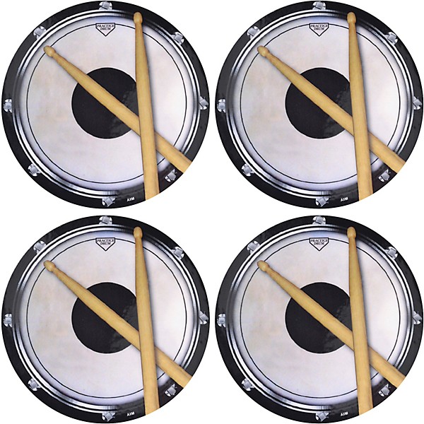 AIM Drum Practice Pad Vinyl Coaster 4-Pack