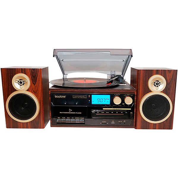 Open Box Boytone 8-in-1 Bluetooth Classic Style Record Player