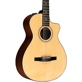 Taylor 312ce-N Grand Concert Nylon-String Acoustic-Electric Guitar Natural