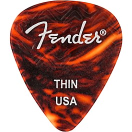 Fender 351 Shape Wavelength Picks (6-Pack), Tortois... Fender 351 Shape Wavelength Picks (6-Pack), Tortoise Shell Thin 6 Pack