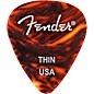 Fender 351 Shape Wavelength Picks (6-Pack), Tortoise Shell Thin 6 Pack thumbnail