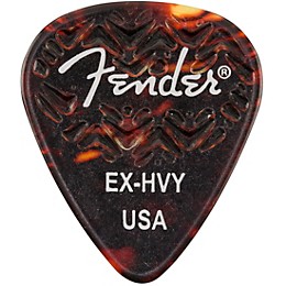 Fender 351 Shape Wavelength Picks (6-Pack), Tortoise Shell Extra Heavy 6 Pack