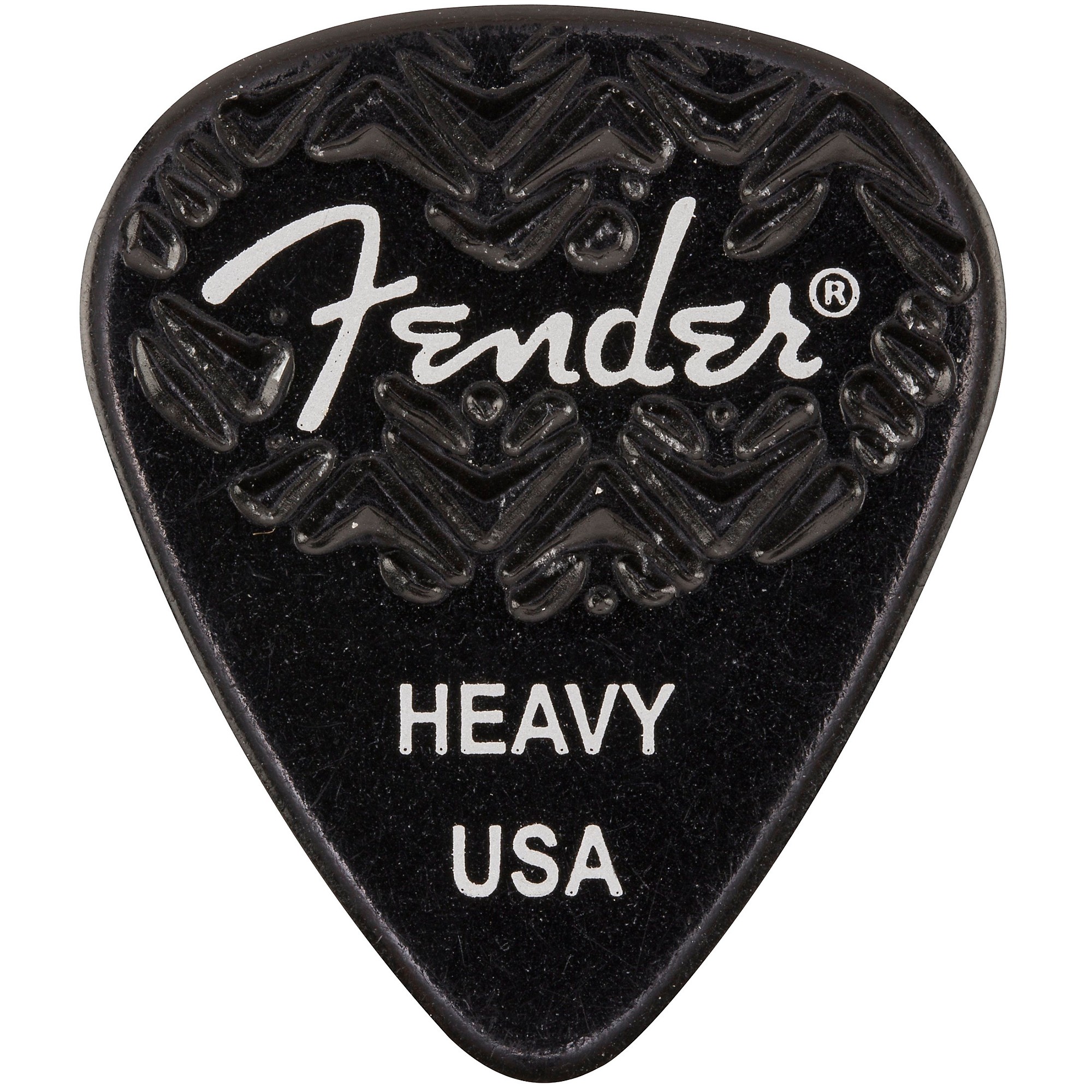 FENDER×TM CLIP MARKER 351 EX-HVY Fender 351 Shape Wavelength Celluloid Guitar Picks (6-Pack), Black