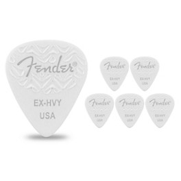 Fender 351 Shape Wavelength Celluloid Guita... Fender 351 Shape Wavelength Celluloid Guitar Picks (6-Pack), White Extra Heavy