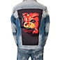 Dragonfly Clothing Guns N Roses & Metallica - Serpent Scream Mens Denim Jacket Large