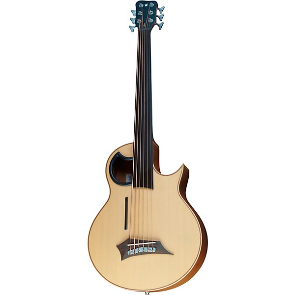 Warwick Alien 6-String Fretless Acoustic-Electric Bass Natural Hi Polish