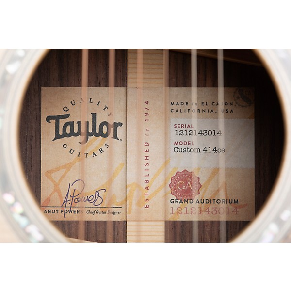 Taylor 414ce V-Class Special-Edition Grand Auditorium Acoustic-Electric Guitar Natural