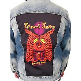 Dragonfly Clothing Pearl Jam - Tiki Torch - Womens Denim Jacket Medium