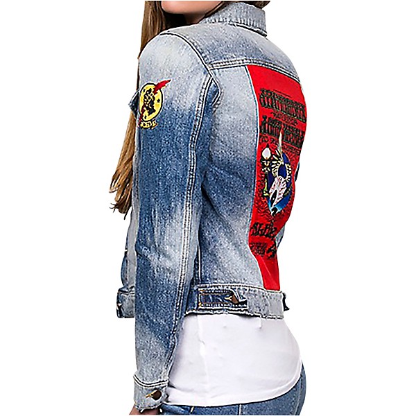 Dragonfly Clothing Jimi Hendrix - Mayall - King - Flying Eye Womens Denim Jacket Large