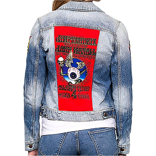 Dragonfly Clothing Jimi Hendrix - Mayall - King - Flying Eye Womens Denim Jacket Large
