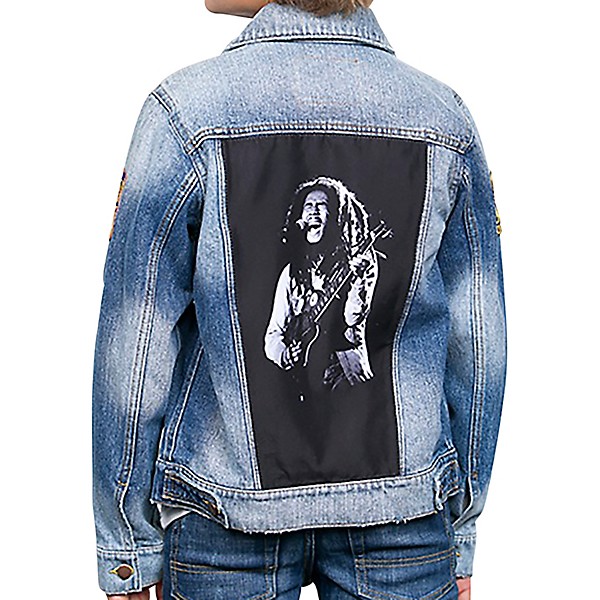 Dragonfly Clothing Bob Marley - Rasta - Boys Denim Jacket X Large