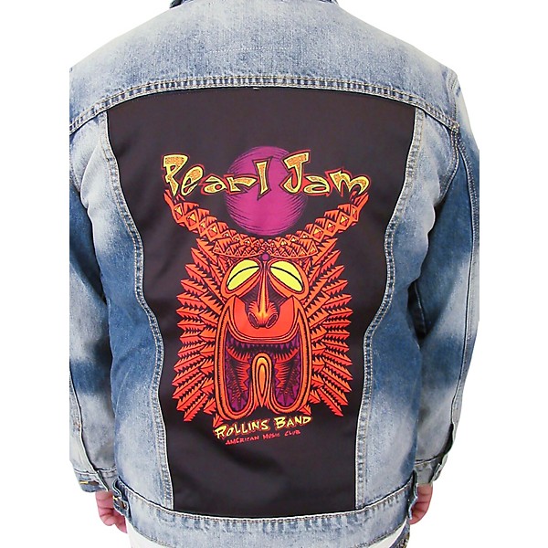 Dragonfly Clothing Pearl Jam - Tiki Torch - Boys Denim Jacket X Large
