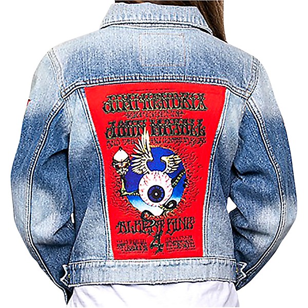 Dragonfly Clothing Jimi Hendrix - Mayall - King - Flying Eye Girls Denim Jacket Large