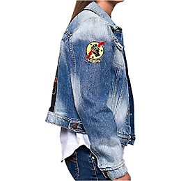 Dragonfly Clothing Rolling Stones at Wonderland - Lucky Dice - Womens Denim Jacket Large