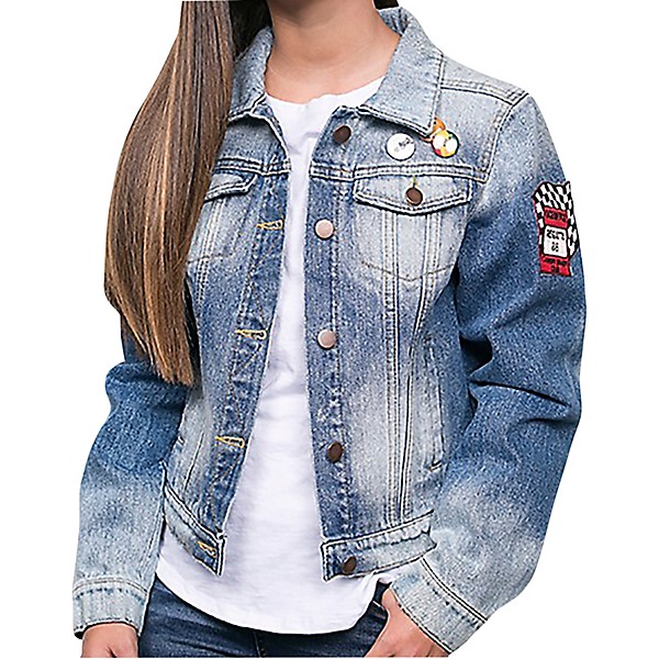 Dragonfly Clothing Rolling Stones at Wonderland - Lucky Dice - Womens Denim Jacket Large