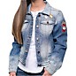 Dragonfly Clothing Rolling Stones at Wonderland - Lucky Dice - Womens Denim Jacket Large