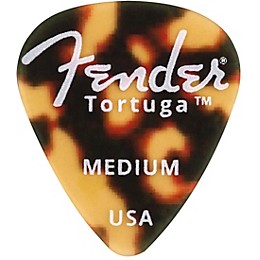 Fender 351 Shape Tortuga Ultem Guitar Picks (8-Pack), Tortoise Shell Medium