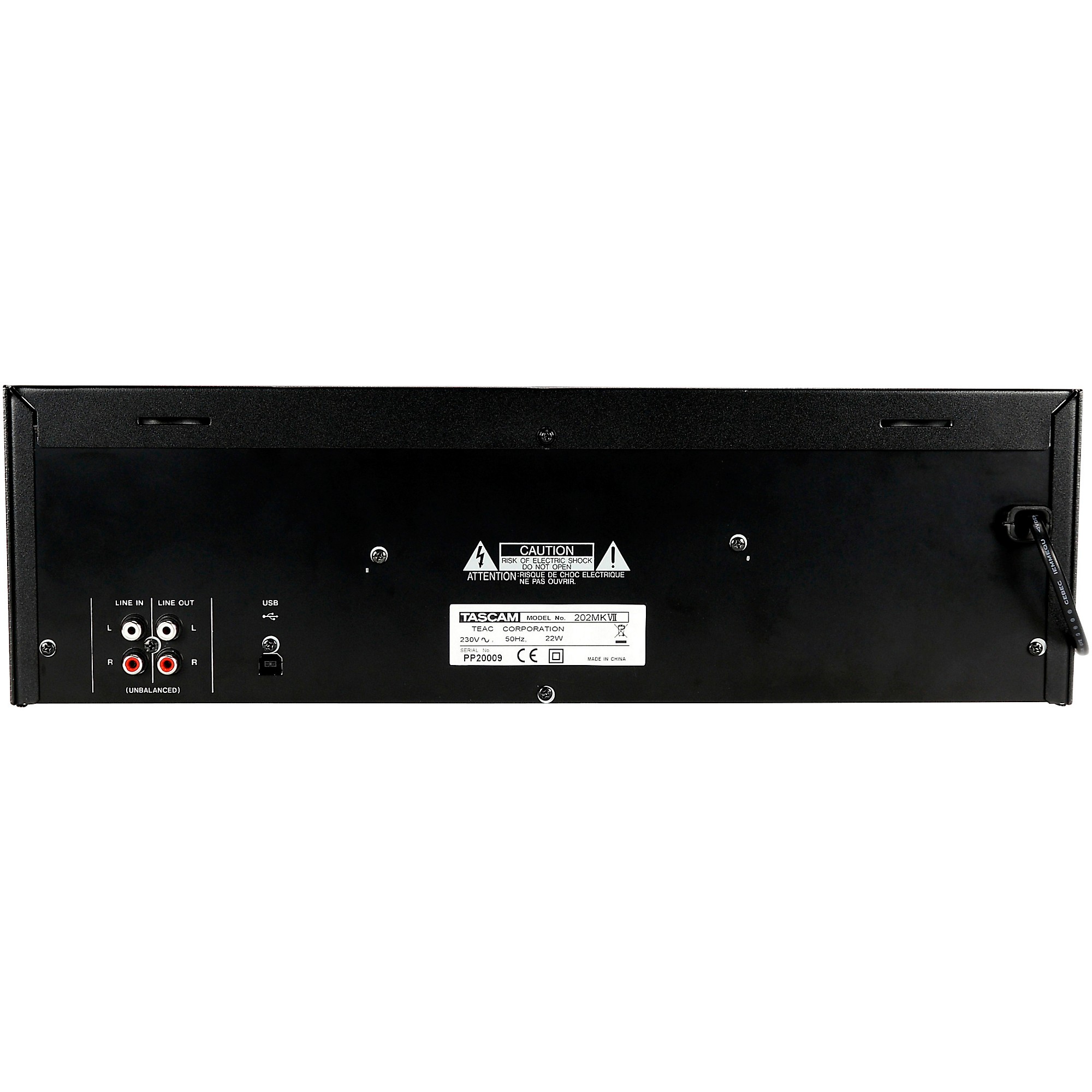 TASCAM 202MKVII Double Cassette Deck With USB Port | Guitar
