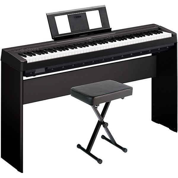 Open Box Yamaha P-45LXB Digital Piano with Stand and Bench Level 2 Black 197881153588