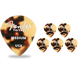 Fender 551 Shape Tortuga Ultem Guitar Picks (6-Pack), Tortoise Shell Medium