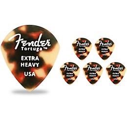 Fender 551 Shape Tortuga Ultem Guitar Picks (6-Pack), Tortoise Shell Extra Heavy