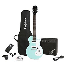 Open Box Epiphone Les Paul SL Player Pack Level 2 Turquoise 190839795854