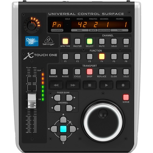 Behringer X-TOUCH ONE, Universal Control Surface with Touch-Sensitive Motor Fader and LCD Scribble Strip