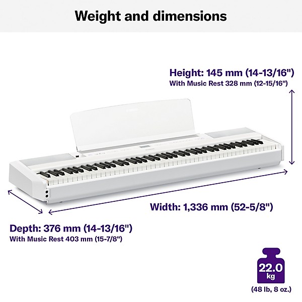 Open Box Yamaha P-515 Digital Piano White Level 2 Regular 190839781703