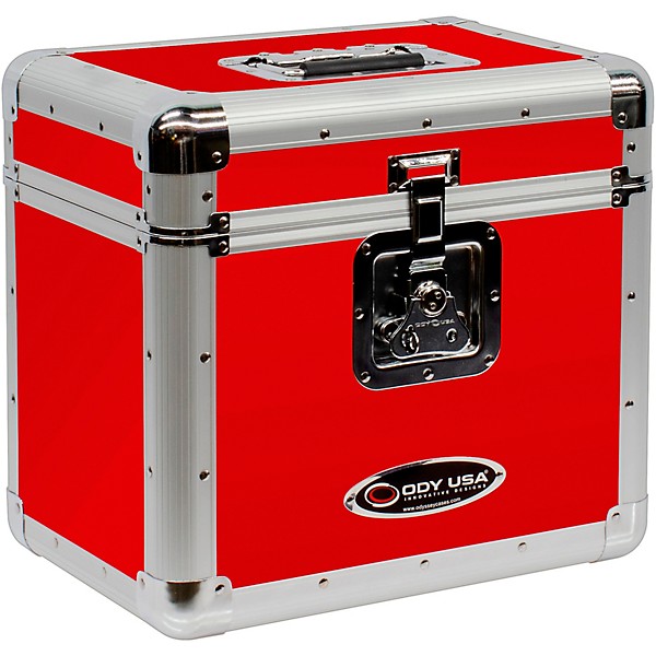 Odyssey KLP2RED Stackable 12" LP Vinyl Record Case, Red