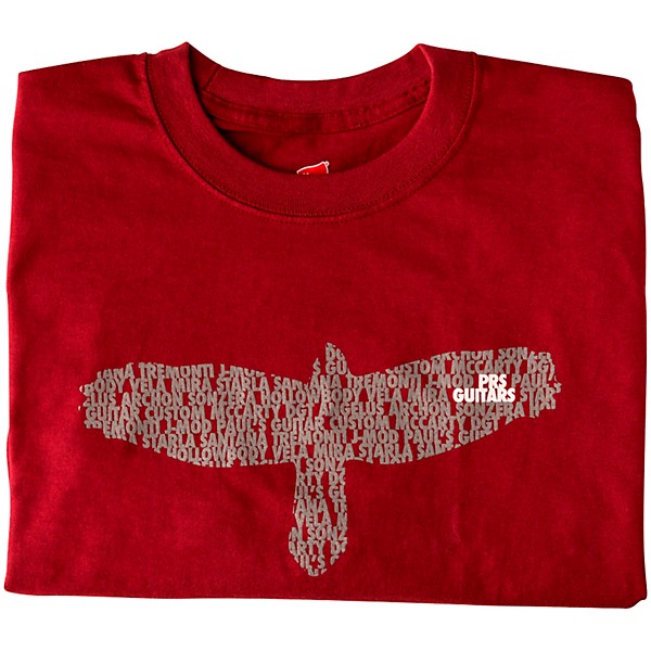 PRS Bird As A Word Red T-Shirt Medium