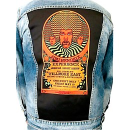 Dragonfly Clothing Jimi Hendrix Experience 3 Faces - Psychedelic Boys Denim Jacket X Large